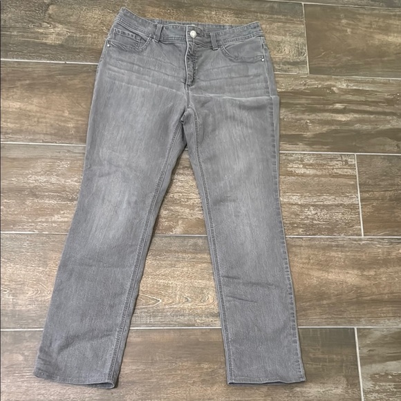 Chico's Ankle Cropped Jeans set of 3 pairs in Blue and Gray - Picture 5 of 16